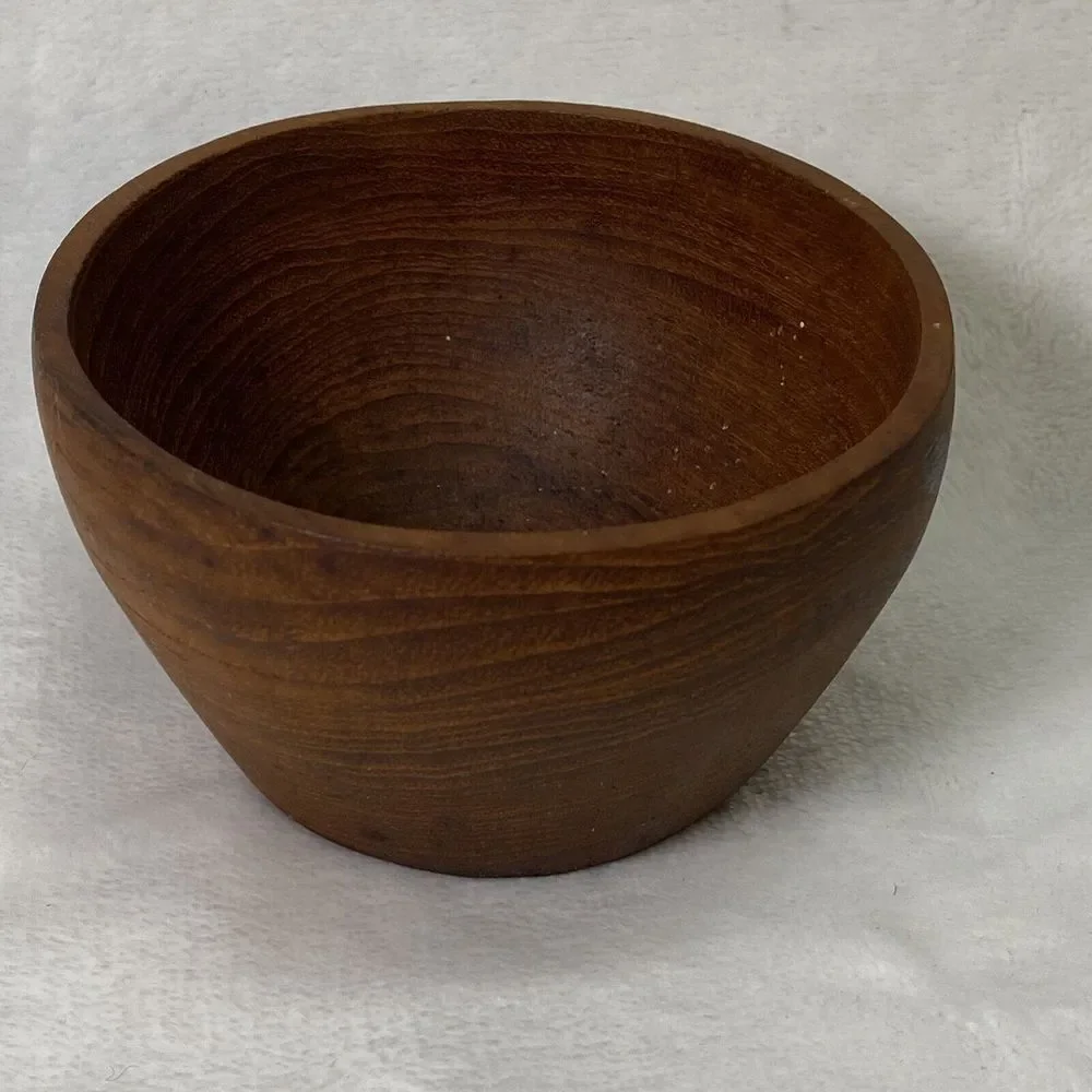 Vintage Mid Century B&B Carved Teak Wood Bowl Thailand 4